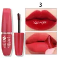 Detail view of QICIY peel-off lip gloss with red liquid lipstick and application effect - Color 03