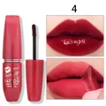 Peel-off liquid lip stain tattoo showing application detail and glossy deep red finish - Color 04