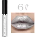 QICIY Shimmering Liquid Eyeshadow and Lip Gloss in Metallic Silver Metallic Shade 6# - Size 6 / Silver