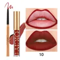 QICIY Matt-Lippenkonturenstift und Lipgloss-Set in Nuance 10 für langanhaltende Farbe. - Farbe 10 / 3.2g
