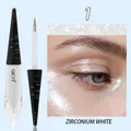 QICIY pearlescent glitter liquid eyeliner for eye makeup in Zirconium White shimmering shade - Zirconium White (01#)