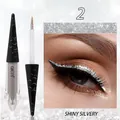 QICIY Shiny silvery liquid glitter eyeliner for glamorous long-lasting eye makeup - Shiny Silvery (02#)