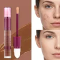 Full coverage concealer stick shade 6 for dark skin tones with before and after effect. - 2-in-1 Concealer Serum / 06