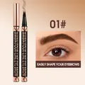 BMBN four-line liquid eyebrow pen in shade 01 for natural hair-like strokes and shape - 01# Dark Coffee