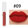 QICIY Matte Lip Gloss shade #09, bold red velvet finish, long-lasting liquid lipstick. - #09