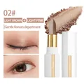 Two-tone shimmer eyeshadow stick in 02 Light Brown and Light Pink for makeup effects - 02# Light Brown + Light Pink
