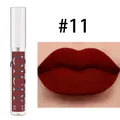 QICIY matte lip gloss shade #11 in deep dark red for a long-lasting velvety finish. - Globe Bead