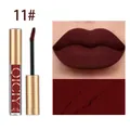QICIY Matte Lip Gloss in shade 11 Burgundy red for long-lasting velvet finish. - Single Pack / Berry Wine (11#)