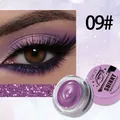 QICIY Glitter Lidschatten #09 Cremiges Lila Schimmer Pigment für Augen-Make-up - Dunkelviolett (09#)