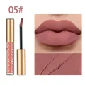 QICIY matte lip gloss in shade 05, showing lip trial effect and creamy texture. - Dusty Rose (05#)