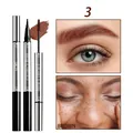 Double-ended eyebrow tint and freckle pen in brown color, waterproof long-lasting makeup tool - No.3 Brown