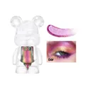 QICIY shimmering chameleon liquid eyeshadow 04# in bear-shaped bottle with swatch - 04-Red Gold Green Chameleon Style