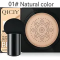 QICIY mushroom head air cushion BB cream foundation with applicator in natural color shade 01 - Mushroom-shaped Cushion Foundation / Natural Color