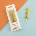 Premium gold number 1 birthday candle for cake topper decoration, single piece in box packaging - Number 1 / Gold