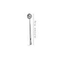 2-in-1 stainless steel coffee measuring spoon with integrated bag sealing clip in silver - Round Head Style / 5ml / Silver