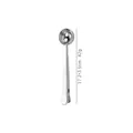 Stainless steel coffee scoop with integrated bag clip, 17.2x3.5cm measuring spoon - Round Head Style / 15ml / Silver