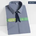 Elegant gray short-sleeved bamboo fiber formal business shirt for women with bow - 35/S / Tops / Gray