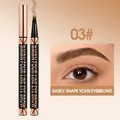 Waterproof four-prong liquid eyebrow pencil in shade 03# for natural shaped brows - 03# Light Brown