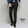 Pantaloni da abito neri slim fit da uomo, pantaloni eleganti business per lavoro - 29 / Pantaloni e gonne / Nero