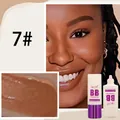 QICIY BB liquid foundation shade 7# with moisturizing soft blur effect and skin swatch - Shade 07