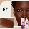Professional QICIY hydrating BB foundation concealer for dark skin tones in shade 8# bottle - Shade 08