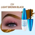 Waterproof peel-off eyebrow gel in shade #03 Light Brown Black for long-lasting tattoo look - Light Brown Black