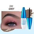 Long-lasting waterproof peel-off eyebrow gel in shade 04 Grey for a natural look - Gray