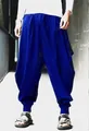 Herren Loose Vintage Haremshose in leuchtendem Blau mit stylischem Drop-Crotch-Design - S / Unterteile / Saphirblau