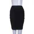 Classic black bodycon bandage skirt in a sleek high-waisted mini length style - XS / Bottoms (2109) / Black