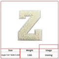 White towel embroidery letter Z patch iron-on clothing decorative applique - Letter Z (XS-425)