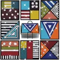 Set van 8 kleurrijke DIY diamant schilderij onderzetters met geometrische patronen en houder - Modern Abstract Geometrisch Stijl (SBD004)