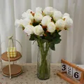 Elegant white velvet artificial rose bouquet for wedding and home decoration interior - Bulgaria Style / Off White