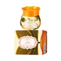 Solid lemon scented air freshener for car and home with decorative orange floral lid - 100.00g / Lemon Flavor