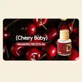 FORMBO cherry scented car air freshener pendant with elegant wooden cap and glass bottle - 8ml / Red (Cherry Baby)