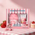 Strawberry perfumed mist and hand cream gift set in cupcake-shaped pink packaging - Strawberry (IC503-1)