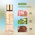 Shining Angel 250ml Body Spray with Cherry Jasmine and Musk notes. - Shining Angel (NA25003) / 250ml Size / Peach