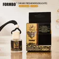 Delicate 8ml hanging glass car air freshener bottle with bee logo and wooden cap - 8ml / Bee (FBCZ109)