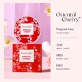 Oriental Cherry long-lasting solid perfume balm in red floral tin and gift box - Oriental Cherry (DE109) Upgraded / 5g