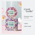 Long-lasting vanilla candy scented solid perfume balm in floral confetti packaging - Candy Vanilla (DE034) Upgraded