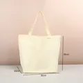 Bolso de lona crema para compras con dimensiones de 35x30x15 cm - Estilo solo con fuelle de fondo / 30x35x15cm / Natural