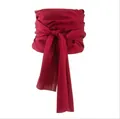 Dark red linen pirate sash belt for Renaissance and Halloween costume accessories - Belt Only / Dark Red
