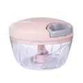 Compact manual food chopper in pink for garlic and vegetables - 500ml / Nordic Pink