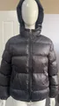 Chaqueta acolchada negra clásica para hombre con capucha y cierre de doble cremallera - XS / Tops / Negro (Doble Cremallera)