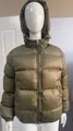 Chaqueta acolchada verde oliva con capucha y doble cremallera para invierno - XS / Tops / Verde (Doble Cremallera)