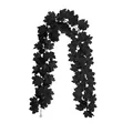 Guirnalda de hojas de arce negras artificiales de 5,9 pies para Halloween y Gothic - 36-Head Maple Leaf Vine (1.75m) / Negro
