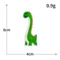Toppa ricamata a forma di dinosauro verde per vestiti bimbi, misure 8x4cm decorativa - R3857 Long Neck Dinosaur Style / 8x4cm