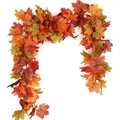 Kunstmatige esdoornblad slinger van 1,8m met levendige herfstkleuren voor in huis - Multicolor Style B