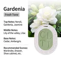 Gardenia scented wax tablet hanging air freshener for wardrobes and drawers - Gardenia