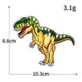 Cartoon T-Rex dinosaur embroidery patch for clothing decoration, 10.3x8.8cm size - R3593 T-Rex Style / 10.3x8.8cm