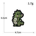 Green cartoon dinosaur embroidery patch for children clothing decoration, 6.5x4.7cm size - R3443 Dinosaur Style / 4.7x6.5cm